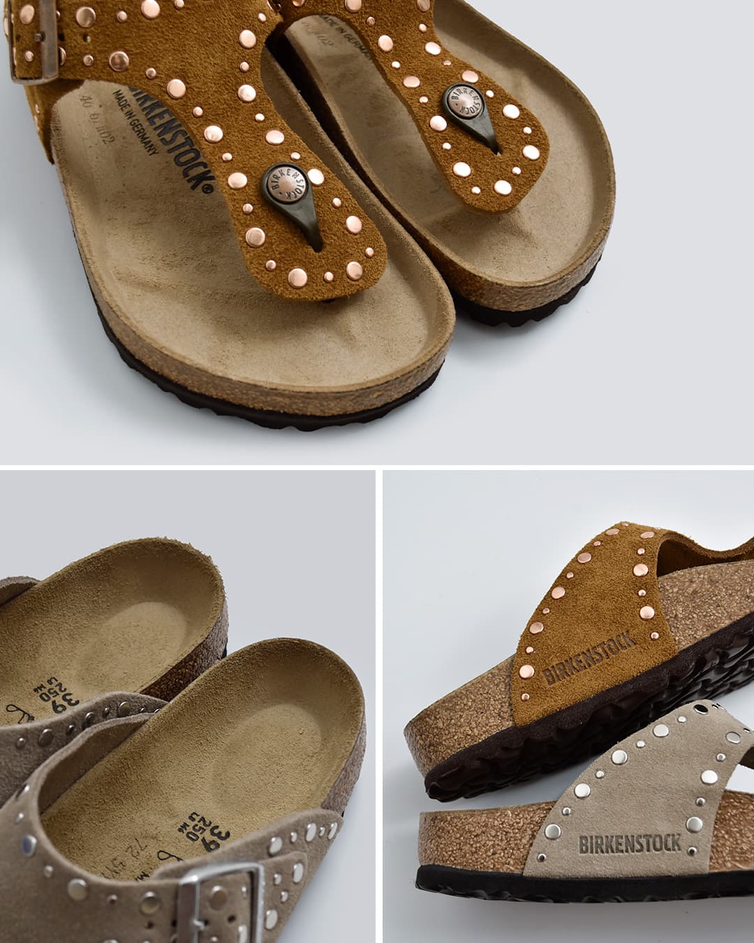 BIRKENSTOCKギゼ リベット スエードレザー レギュラー トング サンダル Gizeh Rivet gizeh-rivet