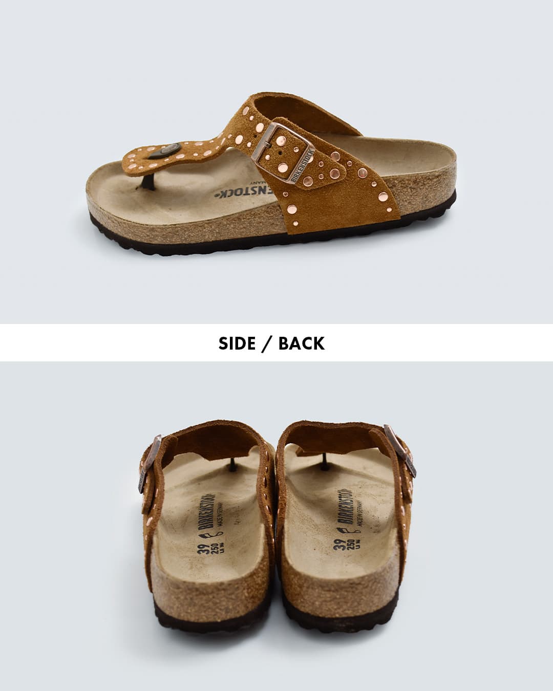 BIRKENSTOCKギゼ リベット スエードレザー レギュラー トング サンダル Gizeh Rivet gizeh-rivet