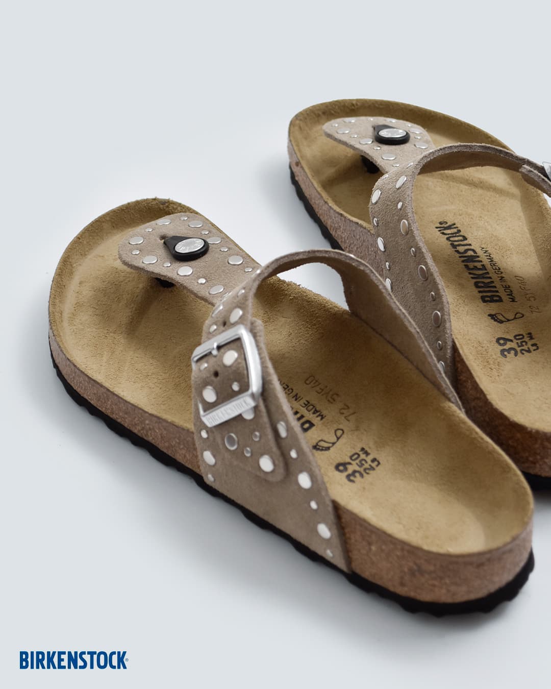 BIRKENSTOCKギゼ リベット スエードレザー レギュラー トング サンダル Gizeh Rivet gizeh-rivet