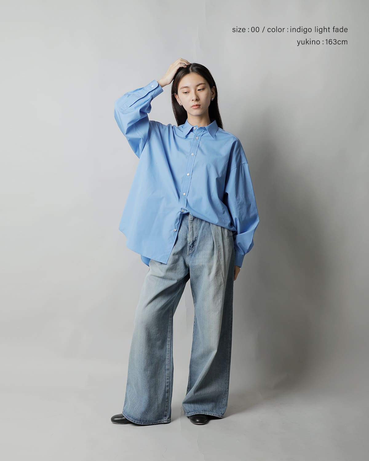 graphpaper�c�[�^�b�N ���C�h �Z���r�b�` �f�j���p���c �gSelvage Denim Two Tuck Wide Pants�h gl261-40062lb