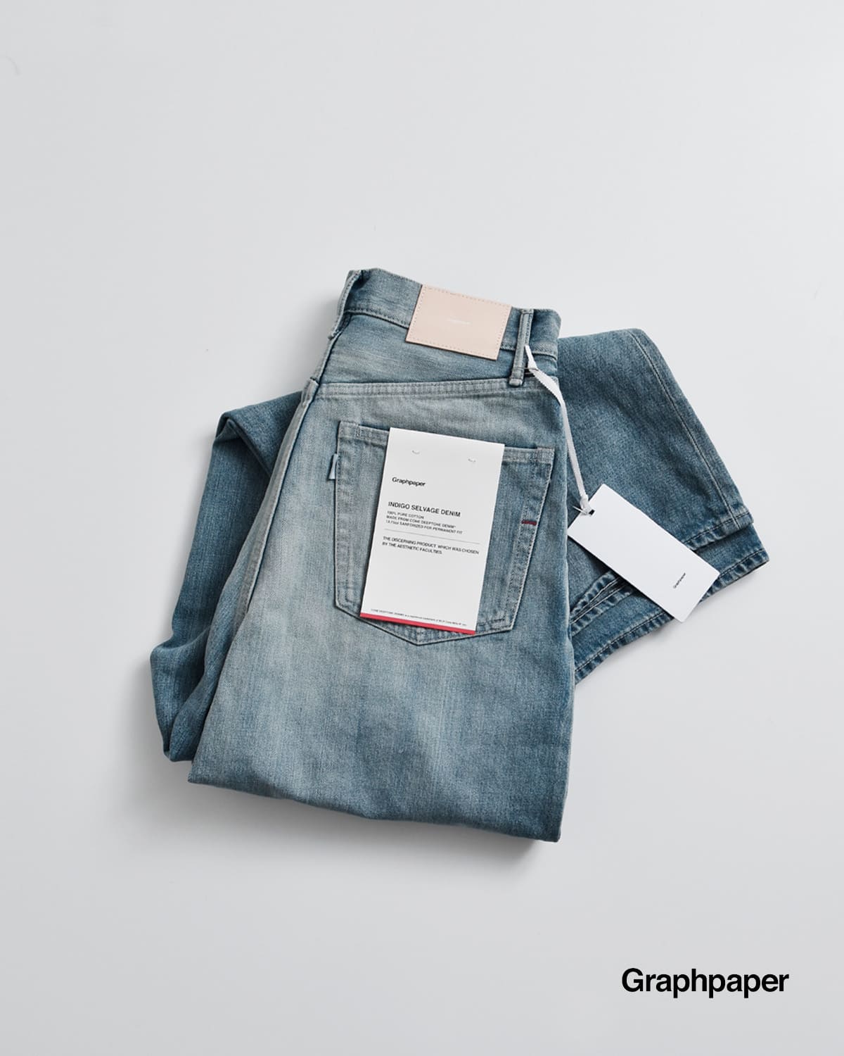 graphpaper�c�[�^�b�N ���C�h �Z���r�b�` �f�j���p���c �gSelvage Denim Two Tuck Wide Pants�h gl261-40062lb