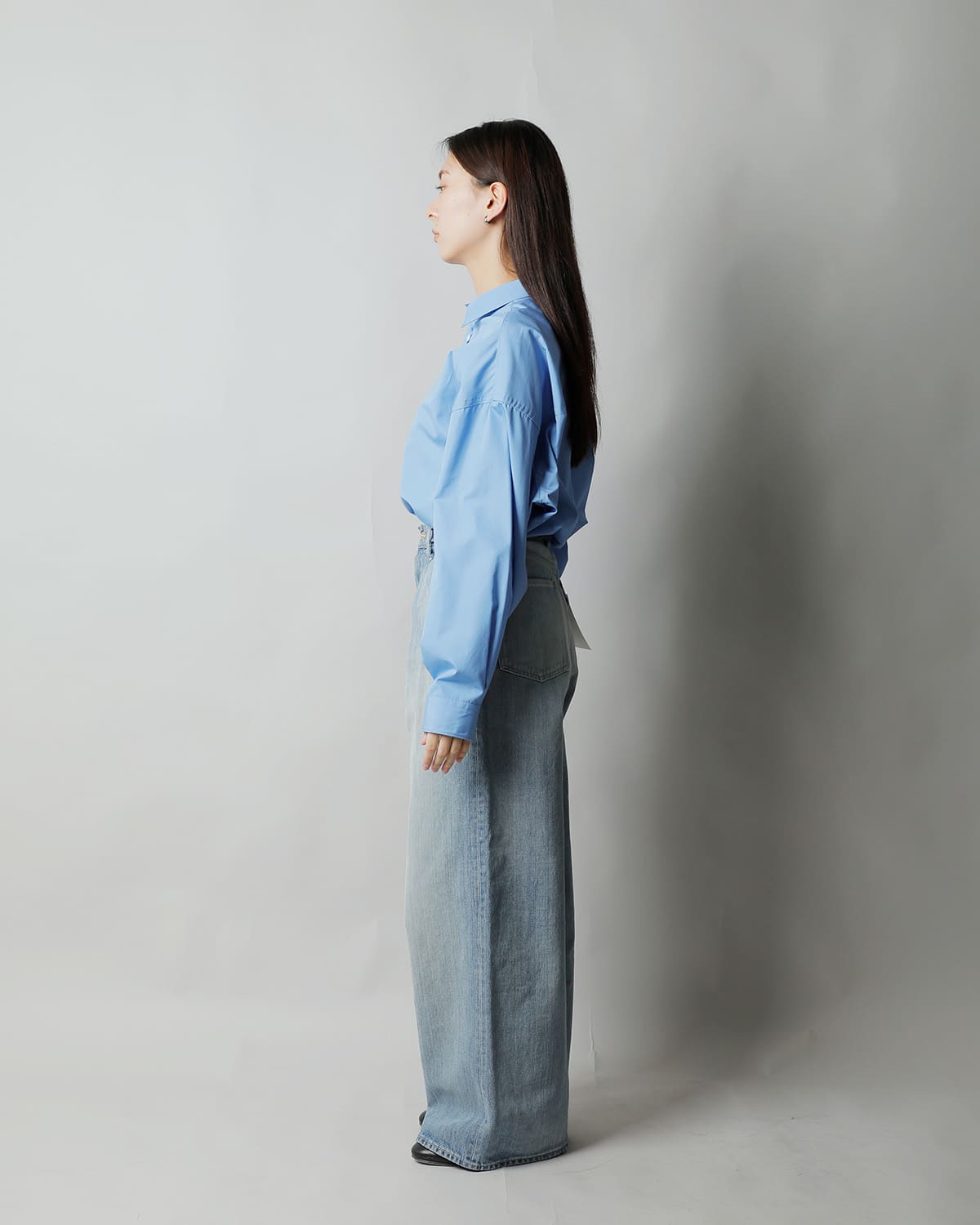 graphpaper�c�[�^�b�N ���C�h �Z���r�b�` �f�j���p���c �gSelvage Denim Two Tuck Wide Pants�h gl261-40062lb