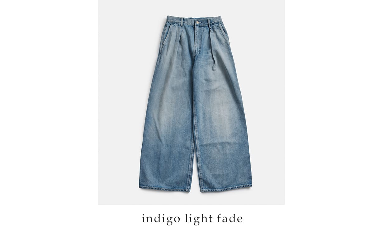 graphpaper�c�[�^�b�N ���C�h �Z���r�b�` �f�j���p���c �gSelvage Denim Two Tuck Wide Pants�h gl261-40062lb