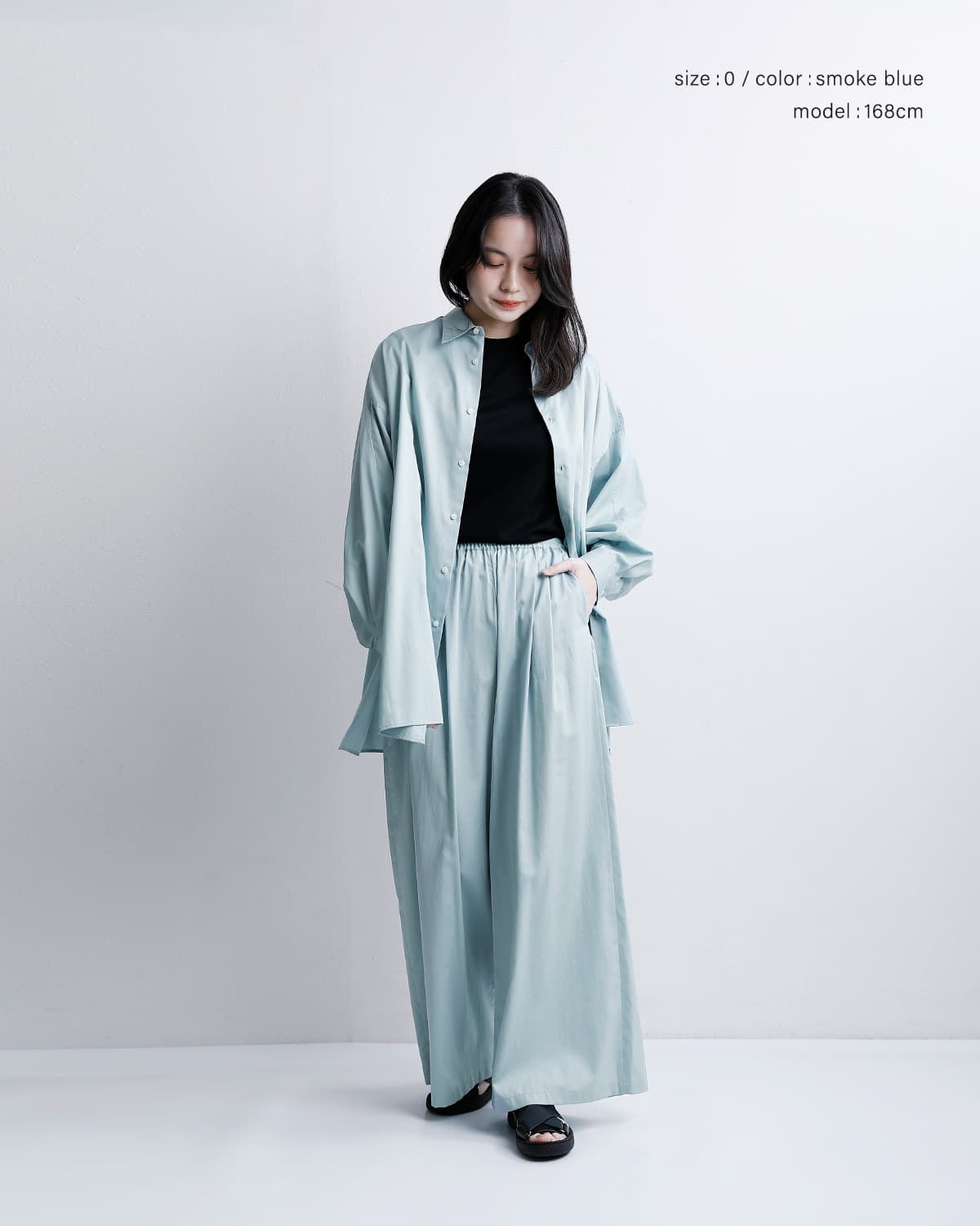 graphpaper�V���R�� �|�v���� �c�[�^�b�N �C�[�W�[ ���C�h�p���c �gSilicon Poplin Two Tuck Easy Wide Pants�h gl261-40187