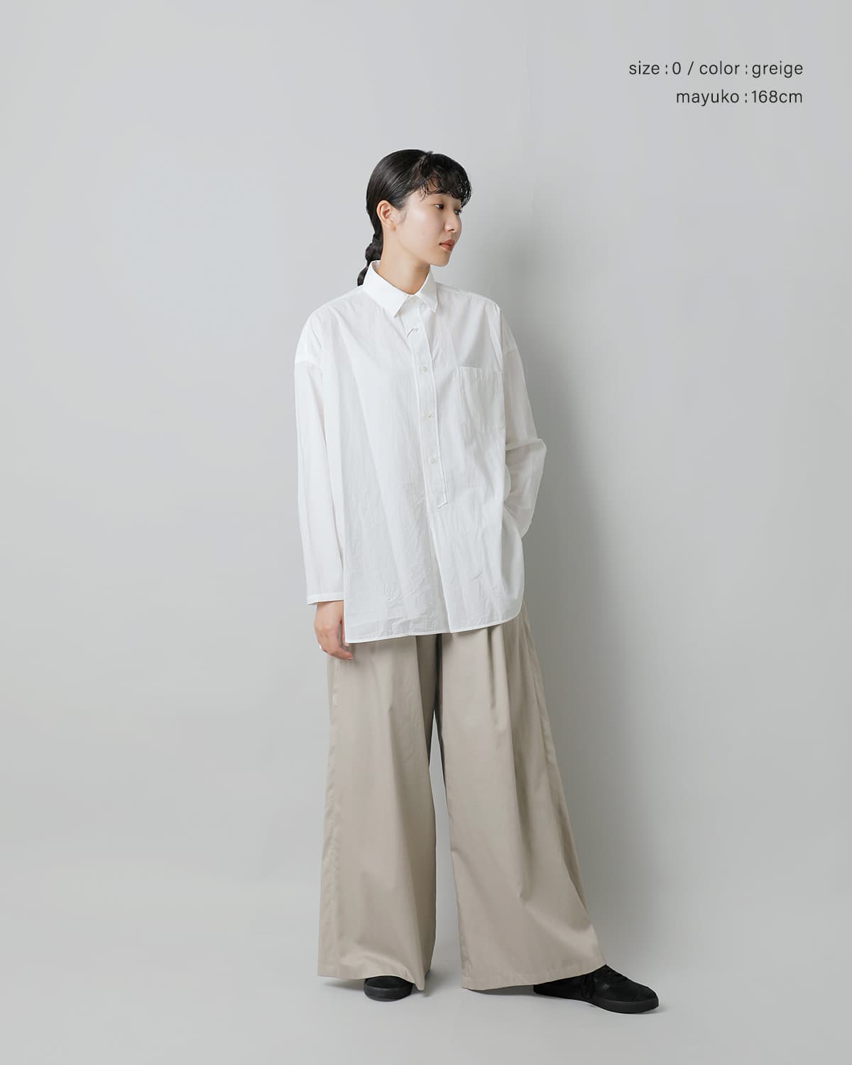 graphpaper�V���R�� �|�v���� �c�[�^�b�N �C�[�W�[ ���C�h�p���c �gSilicon Poplin Two Tuck Easy Wide Pants�h gl261-40187