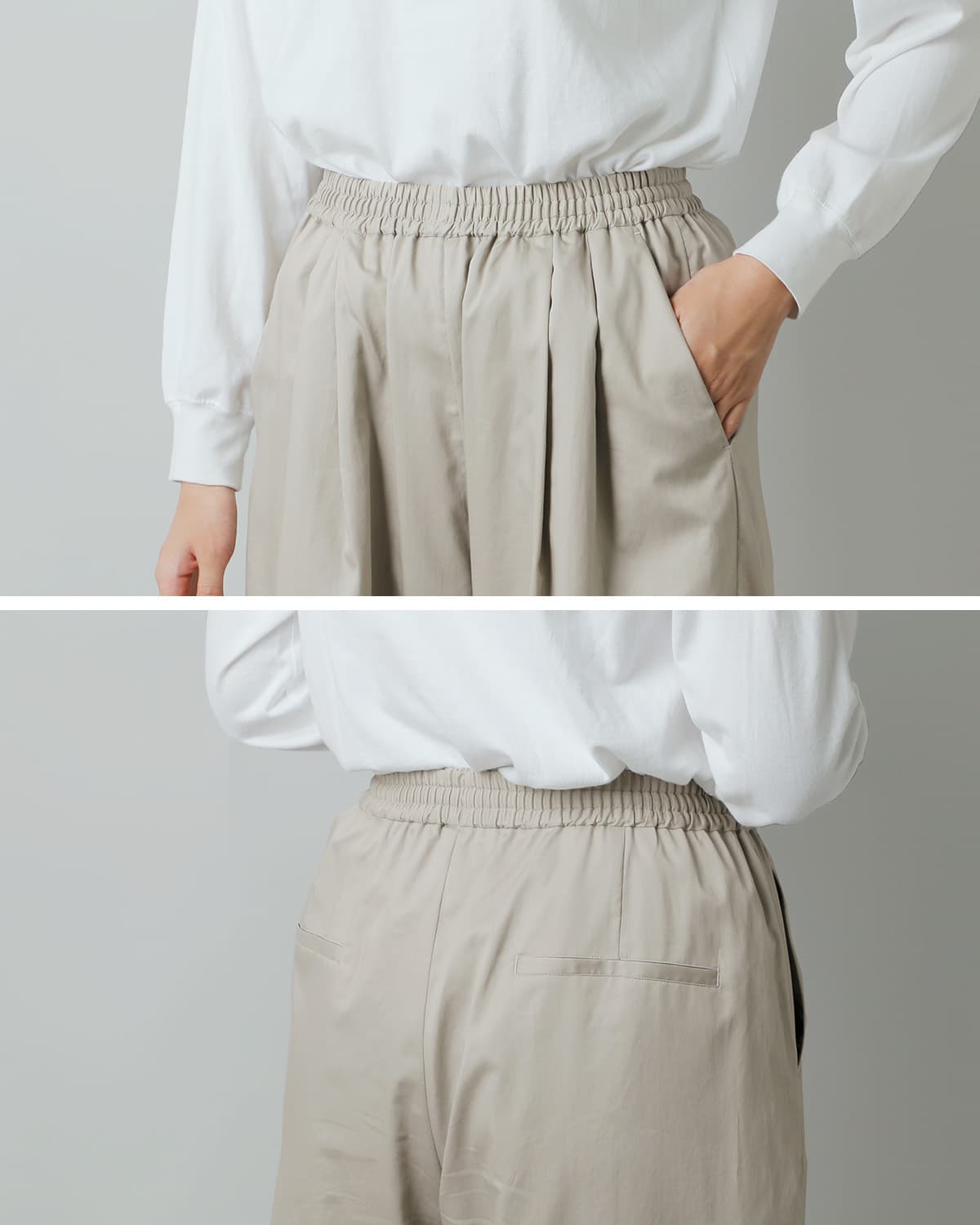 graphpaper�V���R�� �|�v���� �c�[�^�b�N �C�[�W�[ ���C�h�p���c �gSilicon Poplin Two Tuck Easy Wide Pants�h gl261-40187