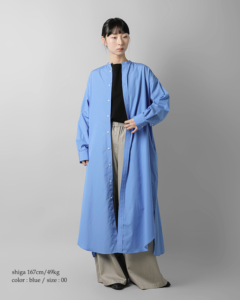 graphpaper(�O���t�y�[�p�[)�R�b�g���o���h�J���[�V���c�����s�[�X�hHighCountBroadOversizedBandCollarShirtDress�hgl261-60036b