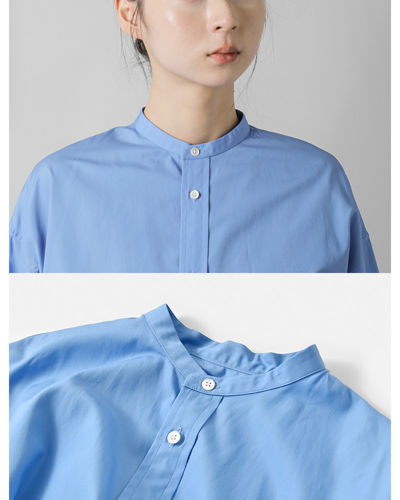 graphpaper(�O���t�y�[�p�[)�R�b�g���o���h�J���[�V���c�����s�[�X�hHighCountBroadOversizedBandCollarShirtDress�hgl261-60036b