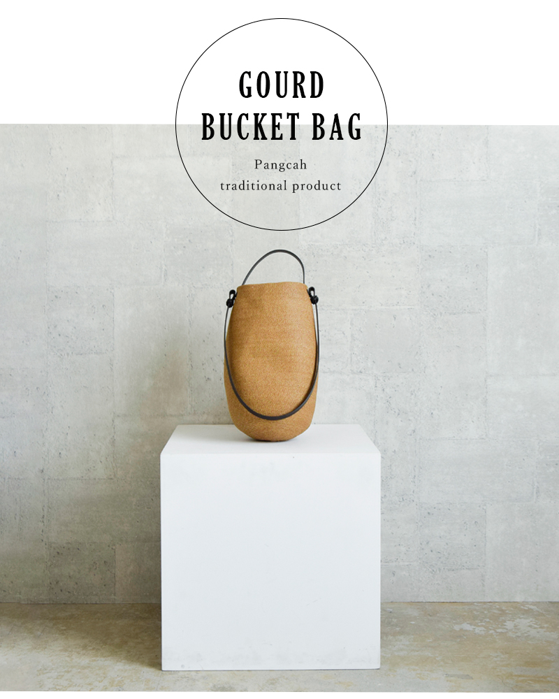 Kamaroan(�J�}���A��)���U�[�n���h��2way�S�[�h�o�P�b�g�J�S�o�b�O�gGourdBucketBag�hgourd-bucket-bag