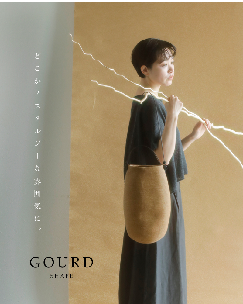 Kamaroan(�J�}���A��)���U�[�n���h��2way�S�[�h�o�P�b�g�J�S�o�b�O�gGourdBucketBag�hgourd-bucket-bag