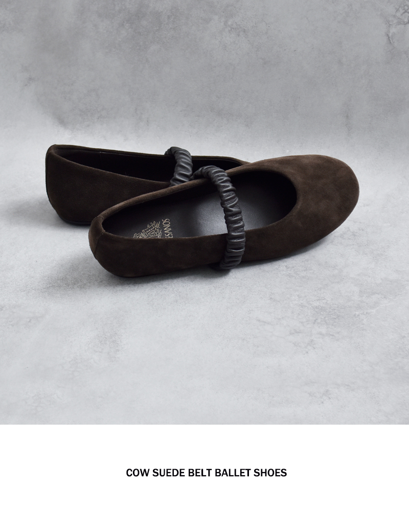 ARTESANOS アルテサノス カウスエードレザー ベルト バレエシューズ
