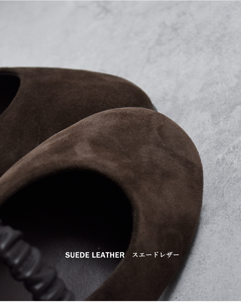 ARTESANOS(アルテサノス)カウスエードレザーベルトバレエシューズgu5-675-af