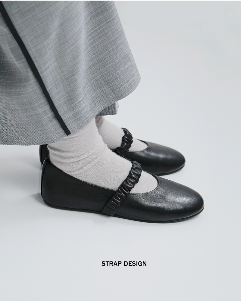 ARTESANOS(アルテサノス)カウレザーベルトバレエシューズgu5-675-se