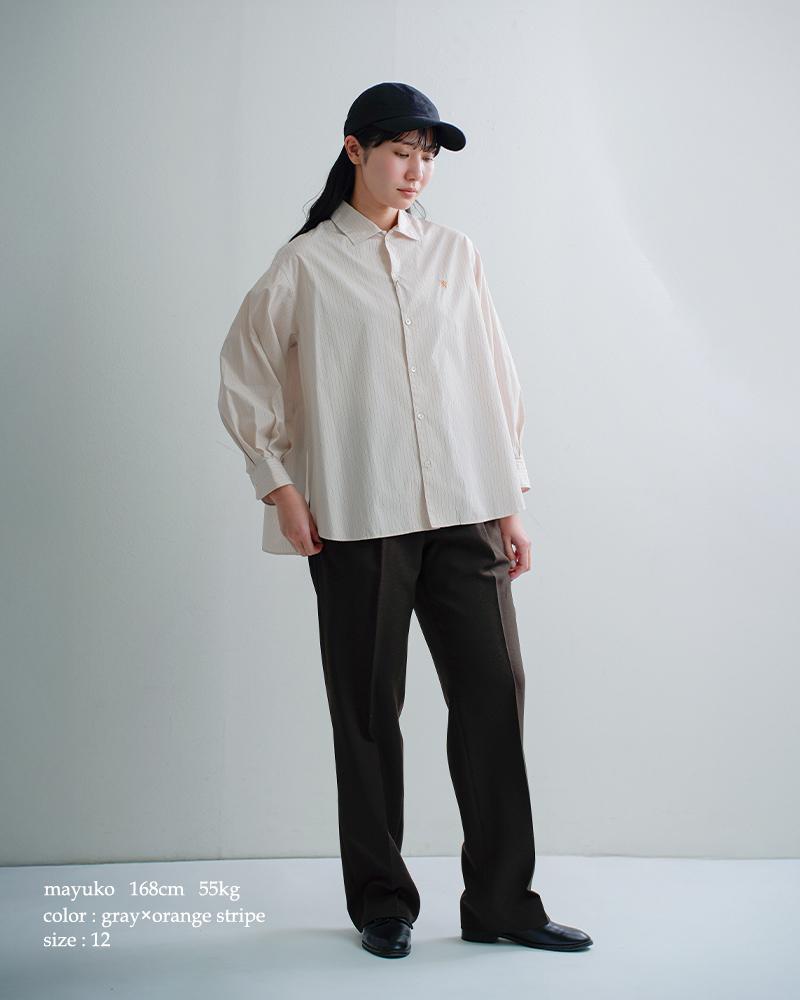 Gymphlex(ジムフレックス)コットンレギュラーカラー長袖チュニックシャツgy-b0365ogt-pse-pms