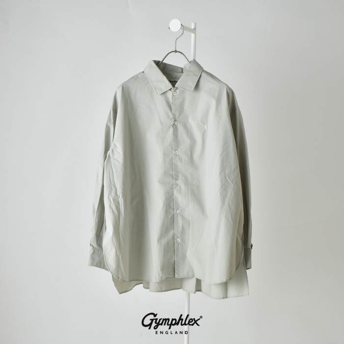 Gymphlex(ジムフレックス)コットンレギュラーカラー長袖チュニックシャツgy-b0365ogt-pse-pms