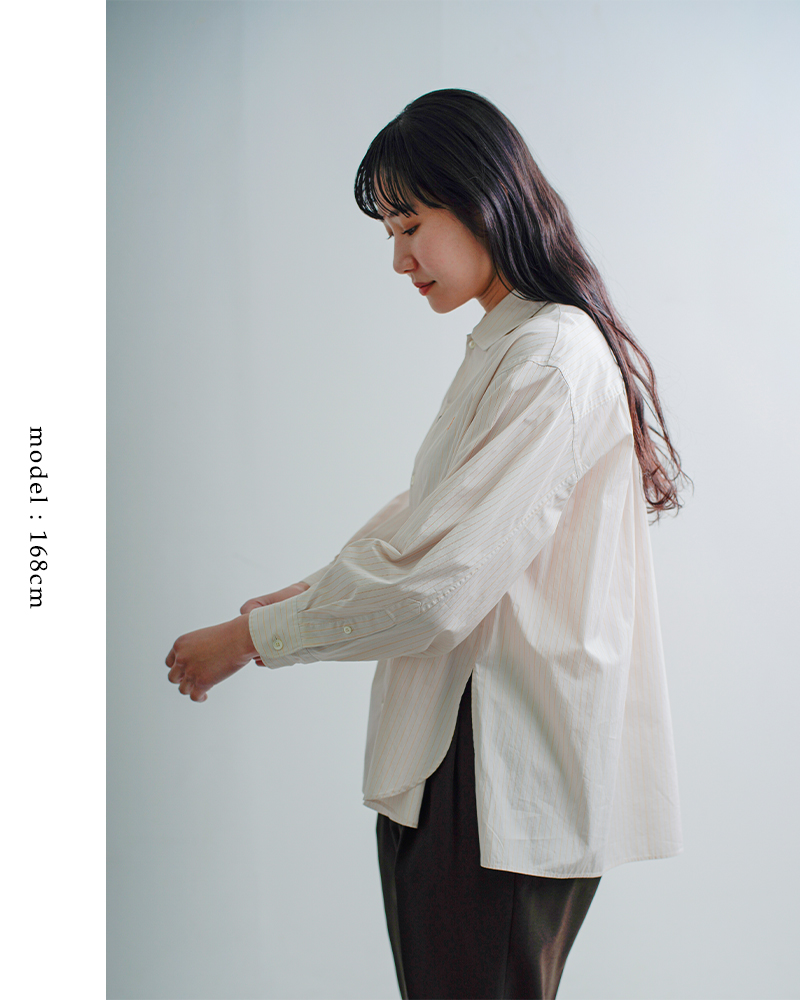 Gymphlex(ジムフレックス)コットンレギュラーカラー長袖チュニックシャツgy-b0365ogt-pse-pms