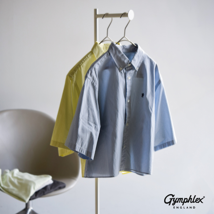 Gymphlex(ジムフレックス)コットンボタンダウン半袖シャツgy-b0367ogts-cbk