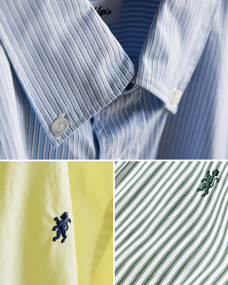 Gymphlex(ジムフレックス)コットンボタンダウン半袖シャツgy-b0367ogts-cbk