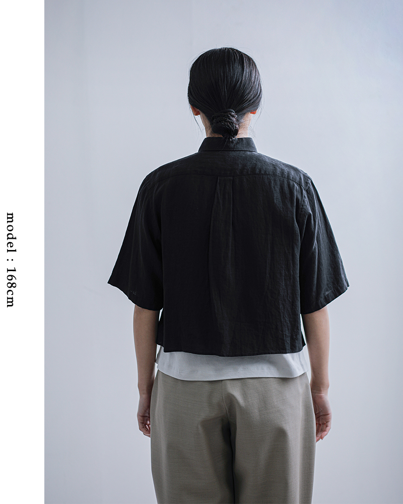 Gymphlex(ジムフレックス)リネンボタンダウン半袖シャツgy-b0367skc