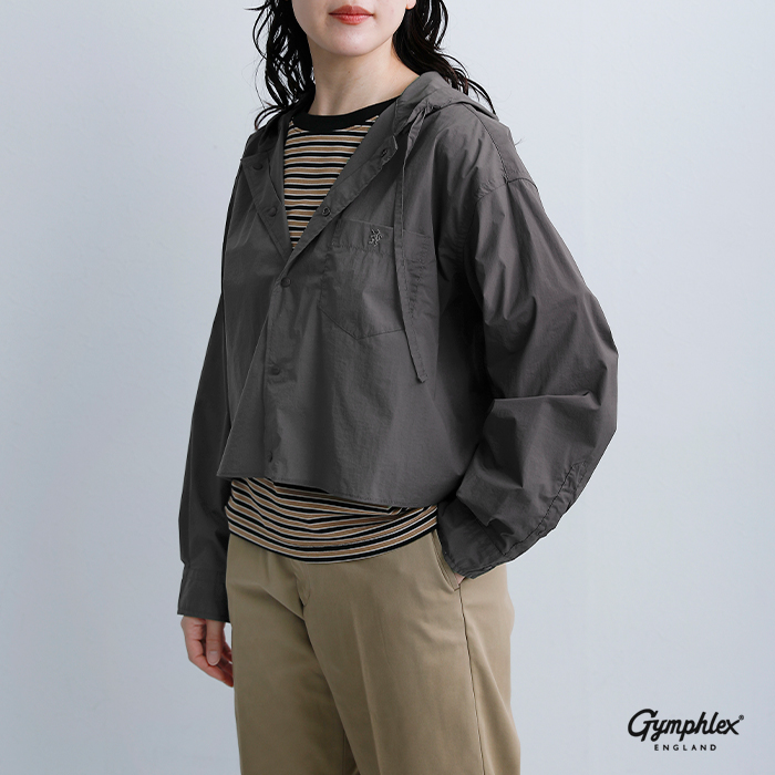 Gymphlexウルトラライト ストレッチ フードシャツ gy-b0463dnt