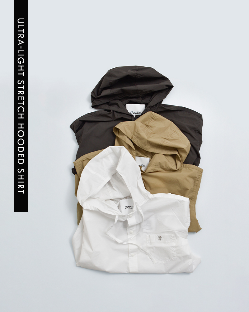 Gymphlexウルトラライト ストレッチ フードシャツ gy-b0463dnt