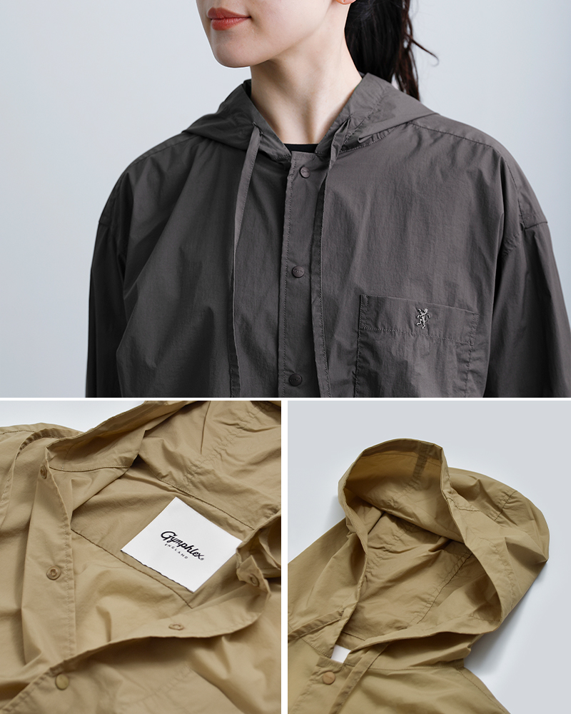 Gymphlexウルトラライト ストレッチ フードシャツ gy-b0463dnt