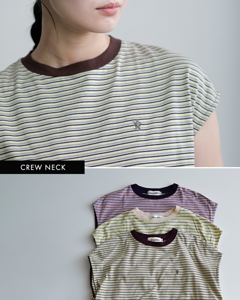 Gymphlex(ジムフレックス)コットンマルチボーダーTシャツgy-c0445mst