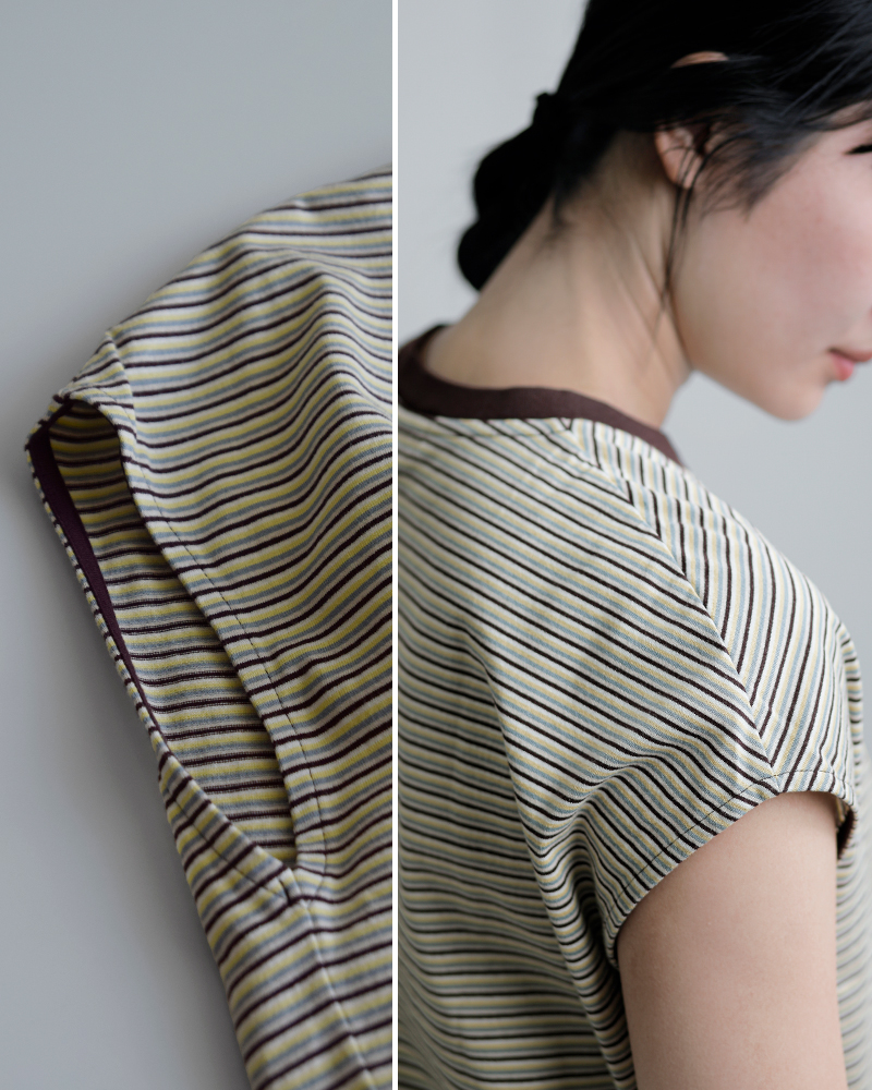 Gymphlex(ジムフレックス)コットンマルチボーダーTシャツgy-c0445mst