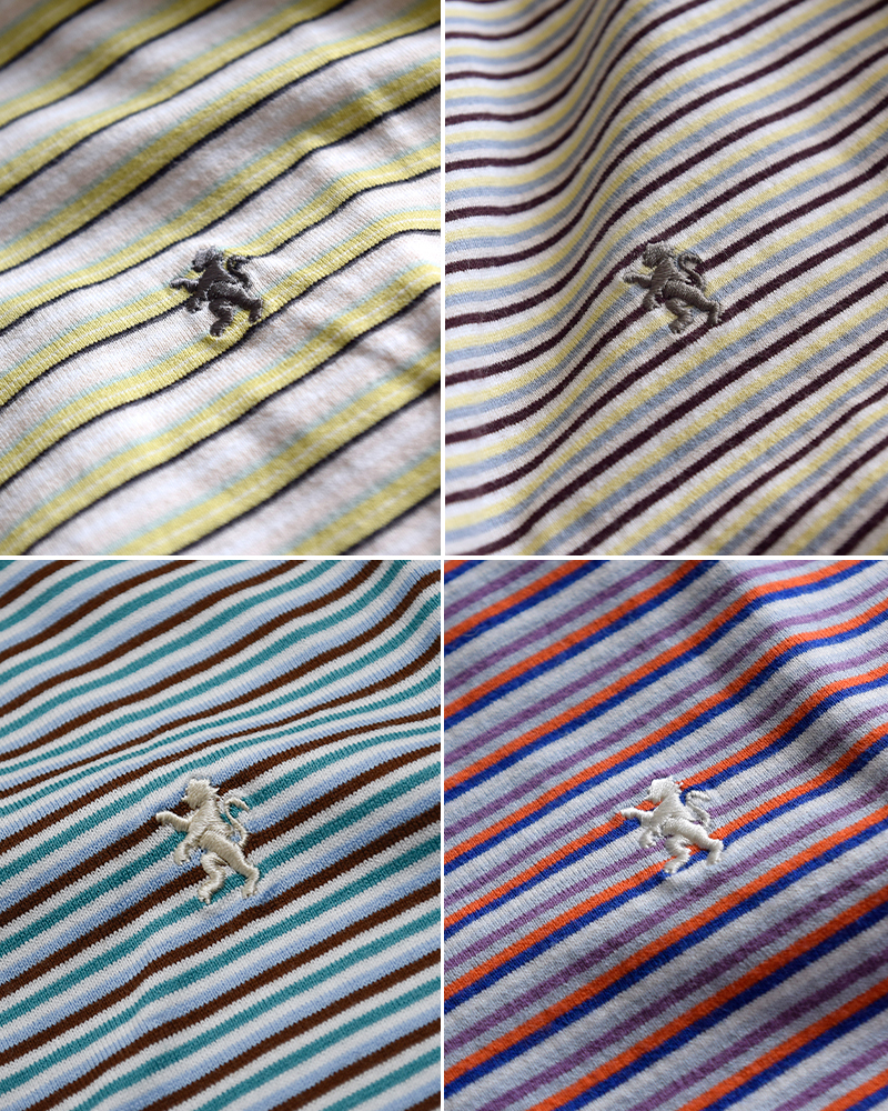 Gymphlex(ジムフレックス)コットンマルチボーダーTシャツgy-c0445mst