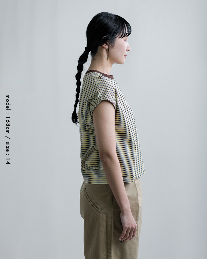 Gymphlex(ジムフレックス)コットンマルチボーダーTシャツgy-c0445mst