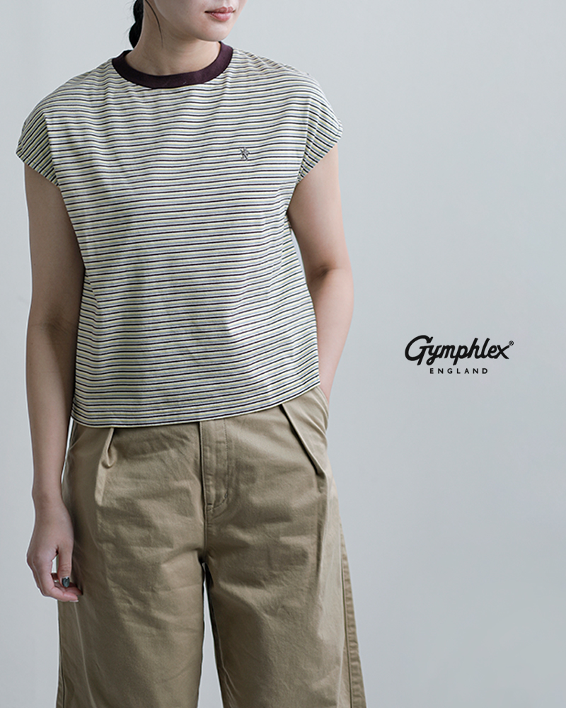 Gymphlex(ジムフレックス)コットンマルチボーダーTシャツgy-c0445mst