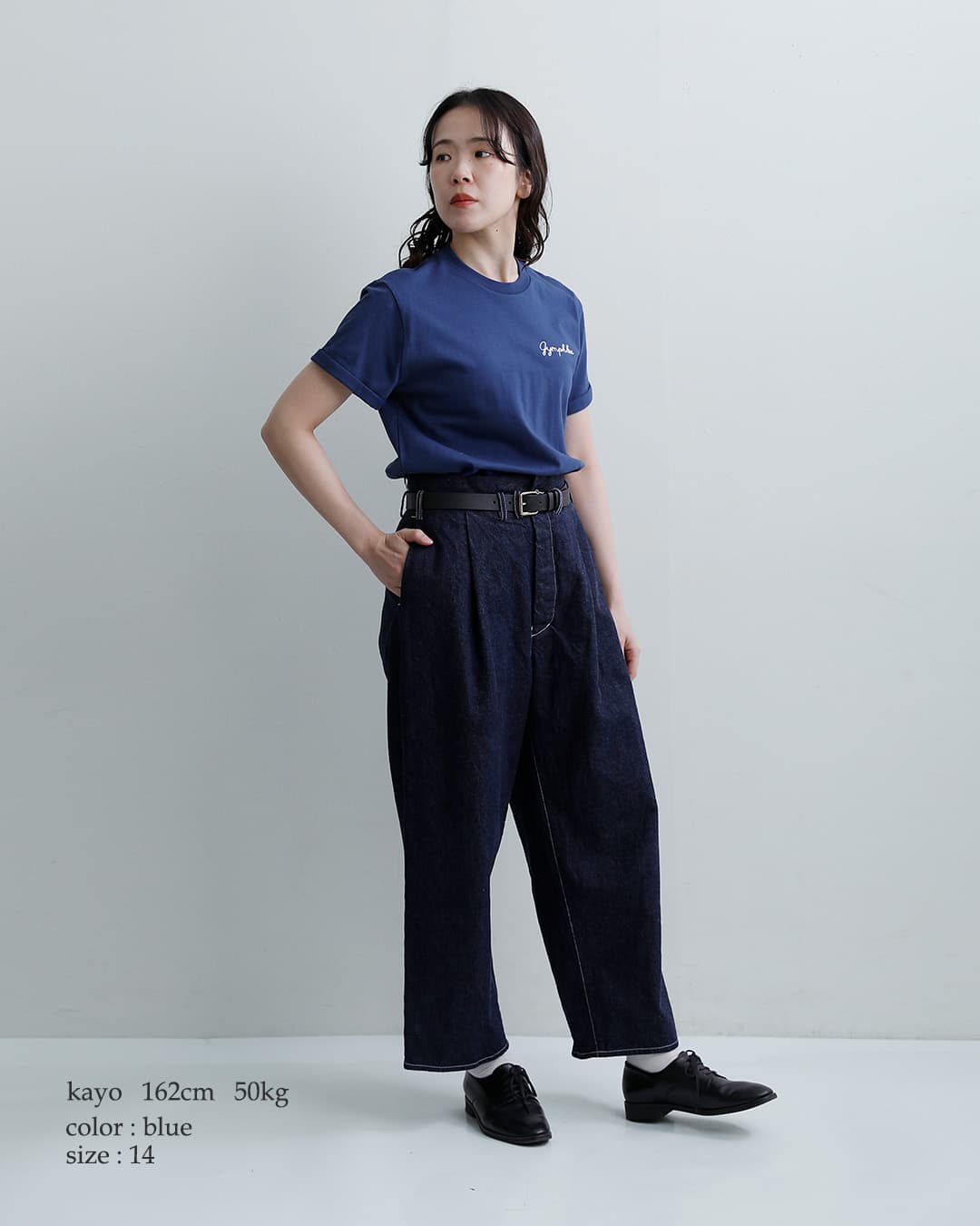 Gymphlexコットン天竺 チェーン刺繍 半袖Tシャツ gy-c0446com