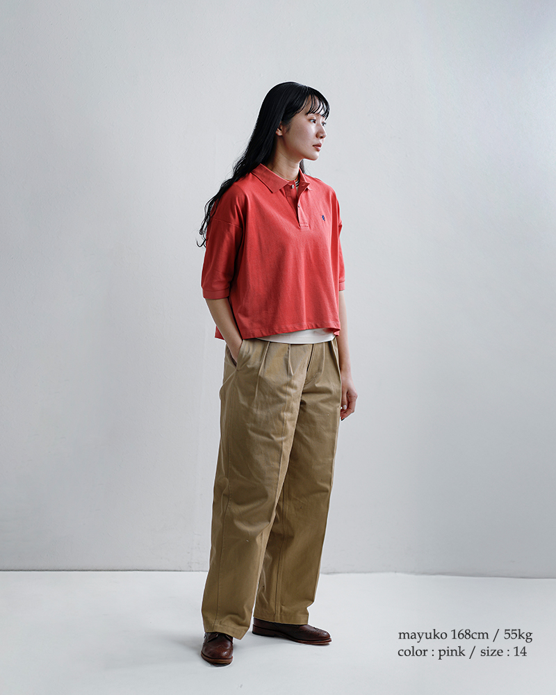 Gymphlex(ジムフレックス)コットン鹿の子ドルマンスリーブポロシャツgy-c0447kka