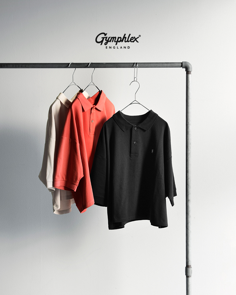 Gymphlex(ジムフレックス)コットン鹿の子ドルマンスリーブポロシャツgy-c0447kka