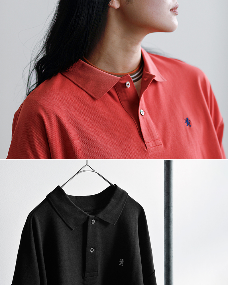 Gymphlex(ジムフレックス)コットン鹿の子ドルマンスリーブポロシャツgy-c0447kka