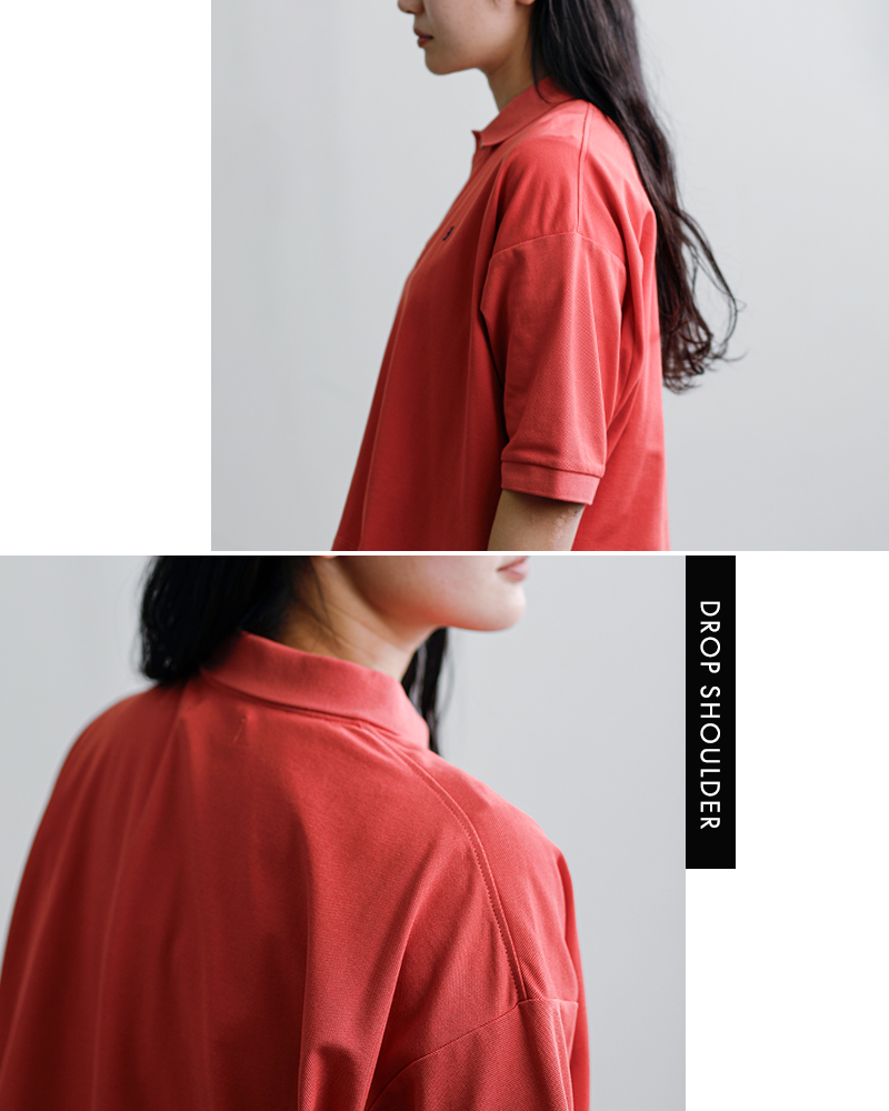 Gymphlex(ジムフレックス)コットン鹿の子ドルマンスリーブポロシャツgy-c0447kka