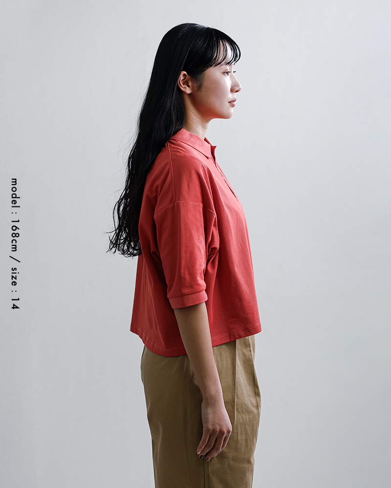 Gymphlex(ジムフレックス)コットン鹿の子ドルマンスリーブポロシャツgy-c0447kka