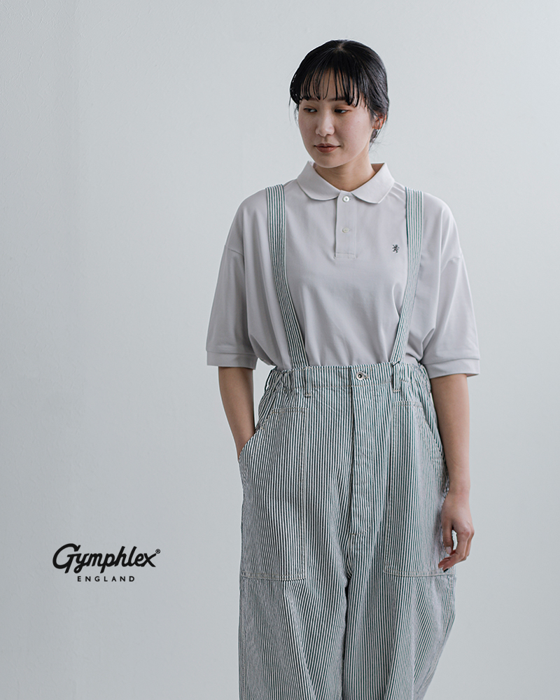 Gymphlex(ジムフレックス)コットン鹿の子ドルマンスリーブポロシャツgy-c0447kka