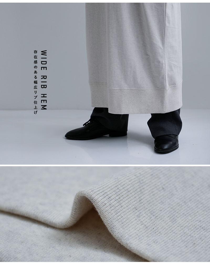 Gymphlex(ジムフレックス)コットン天竺ワイドクルーネックワンピースgy-c0543hkt