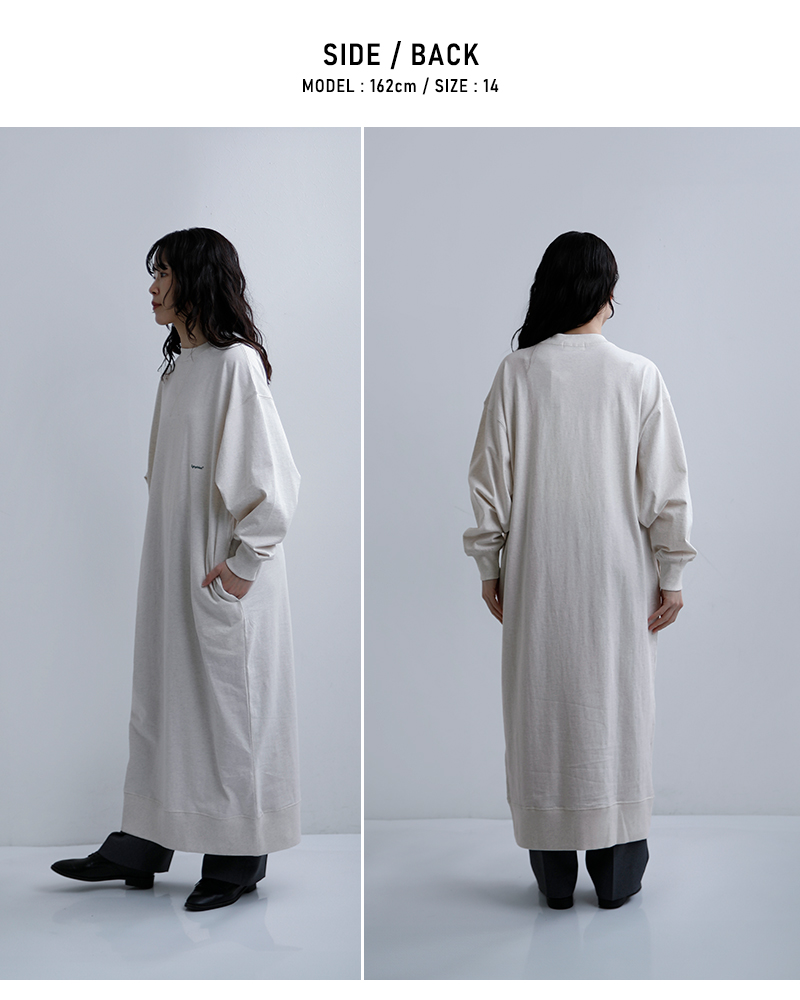Gymphlex(ジムフレックス)コットン天竺ワイドクルーネックワンピースgy-c0543hkt