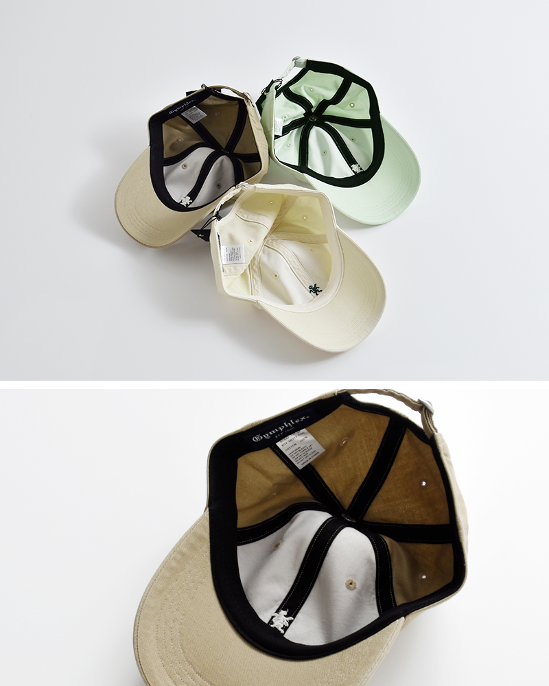 Gymphlexコットン 6パネル キャップ gy-h0313cog-26ss