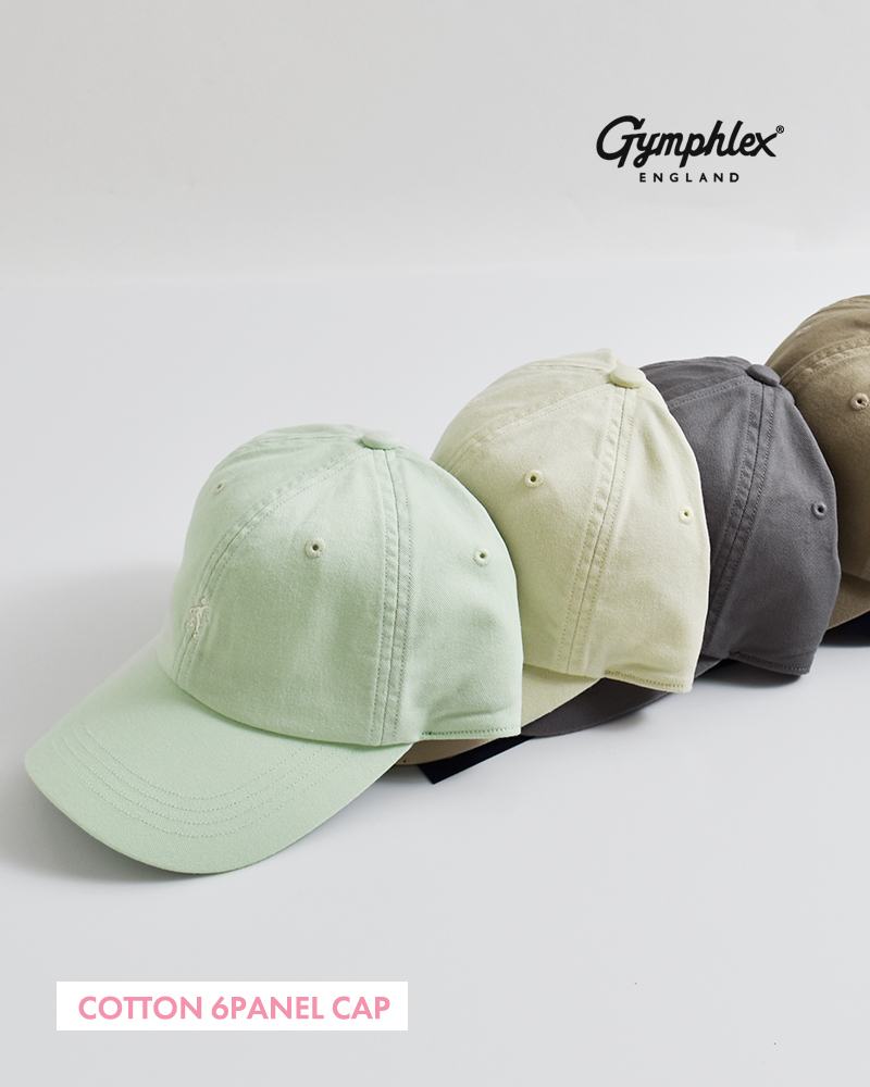 Gymphlexコットン 6パネル キャップ gy-h0313cog-26ss