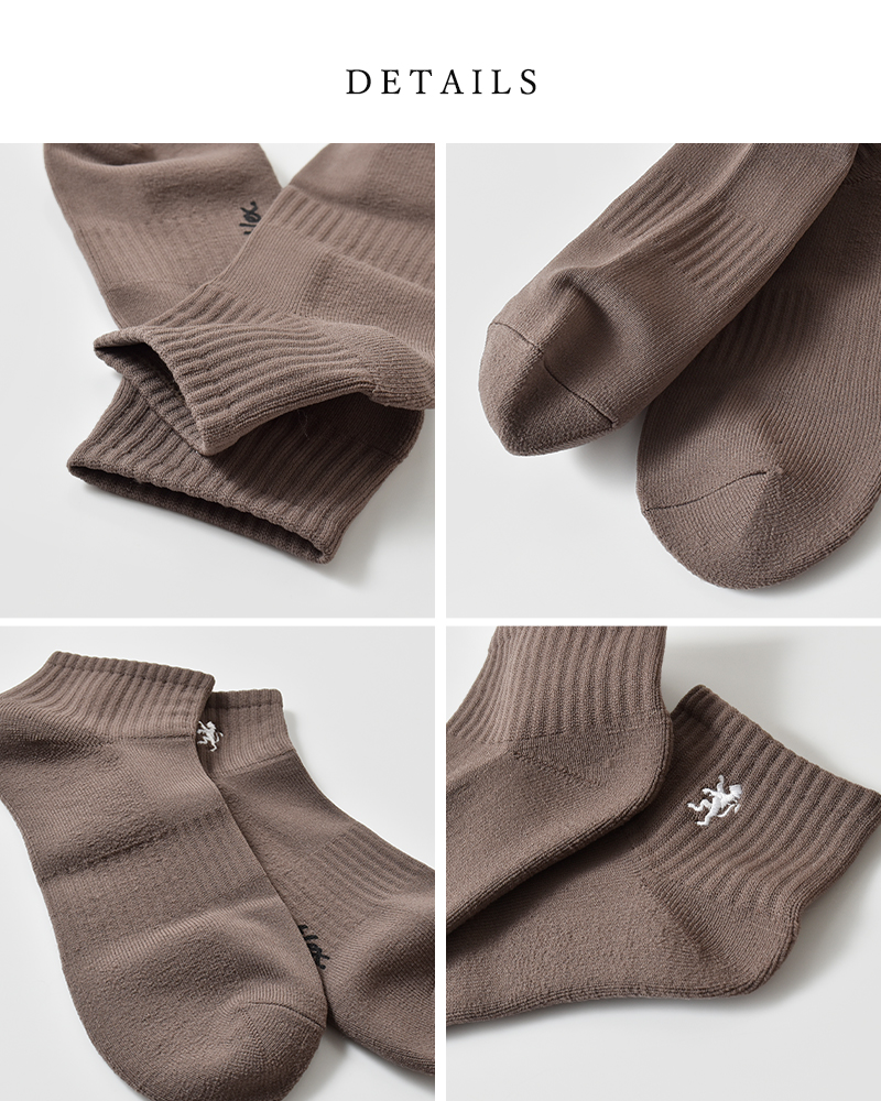 Gymphlex(ジムフレックス)ロゴ刺繍ショートソックスgy-h0381vca