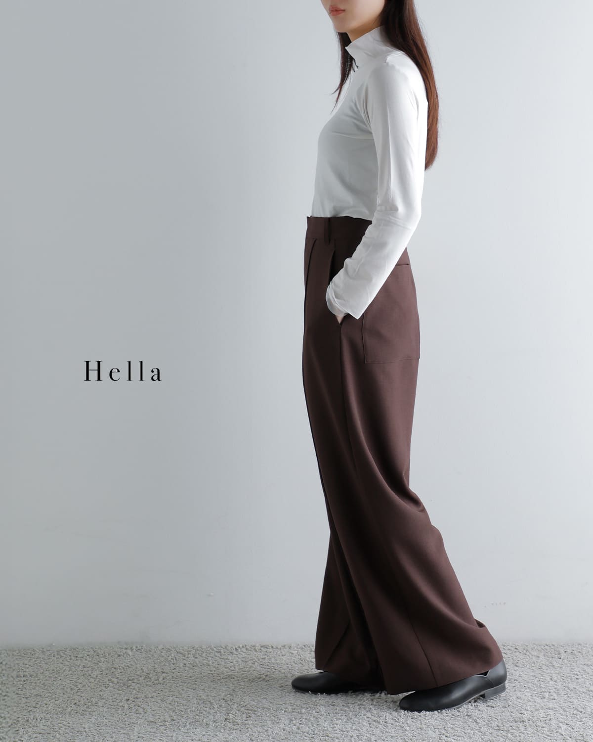 Hella(ヘラ)ピンタック ワイドパンツ PINTUCK WIDE PANTSh261-33