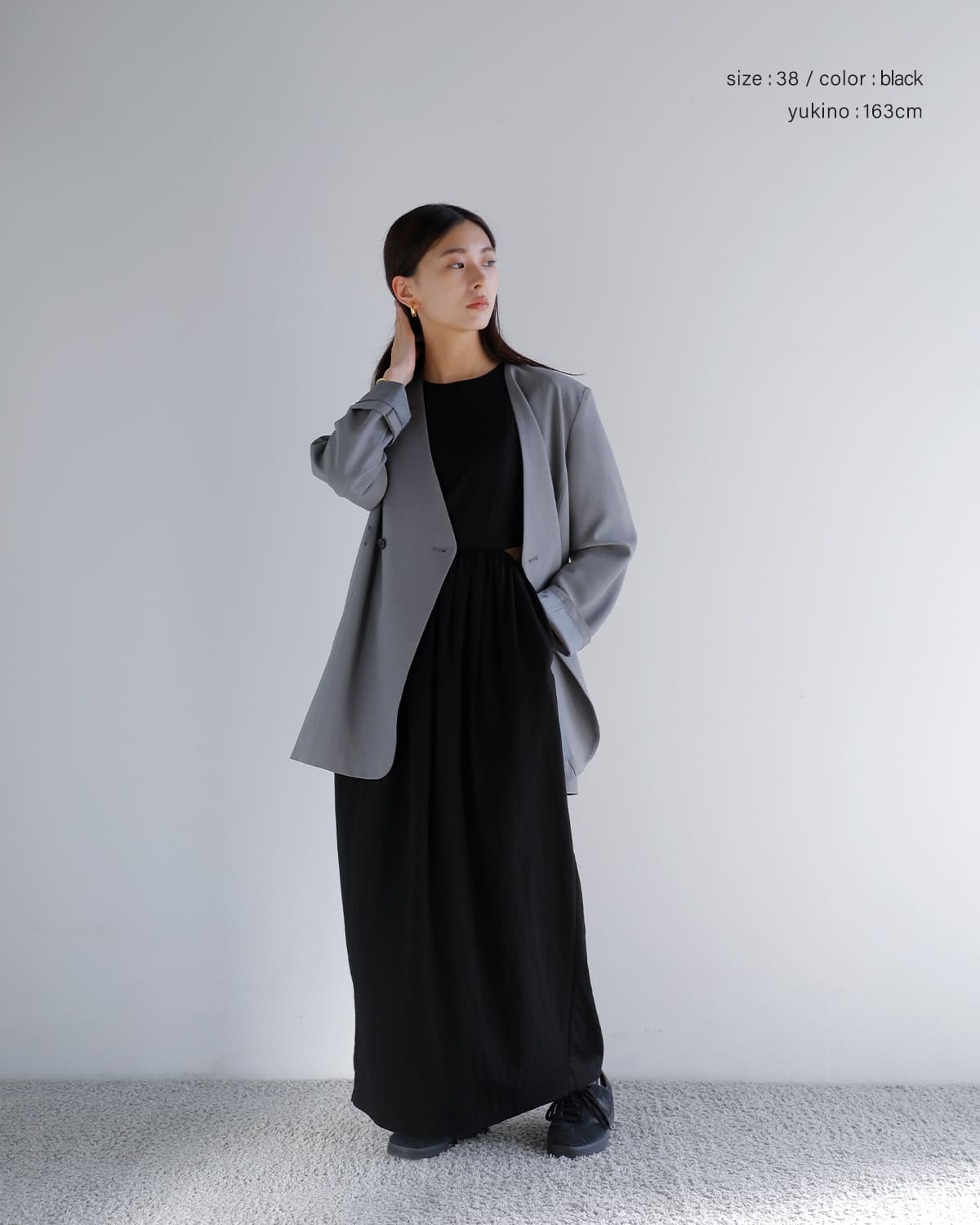 Hella(ヘラ)ウエストサイドスリットコクーンドレスWAISTSIDESLITCOCOONDRESS h261-43