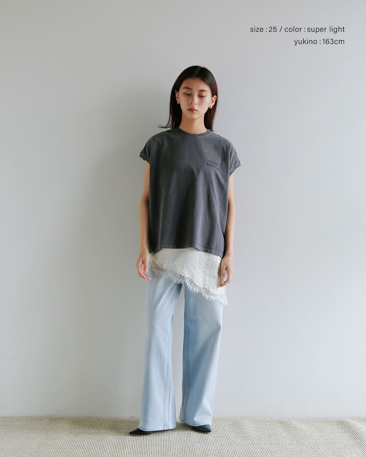 Healthy Denim(ヘルシーデニム)ミッドライズワイドストレートデニムパンツ  “Pink Pepper Midrise” h87350403