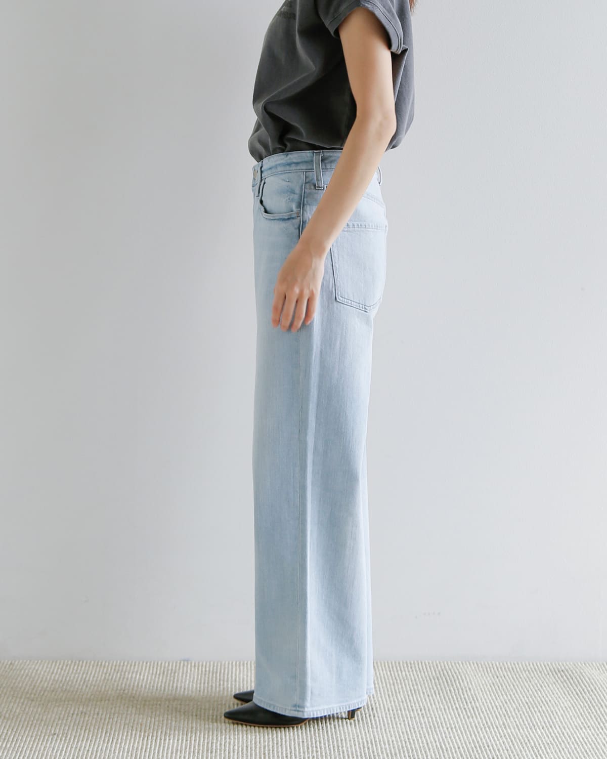 Healthy Denim(ヘルシーデニム)ミッドライズワイドストレートデニムパンツ  “Pink Pepper Midrise” h87350403