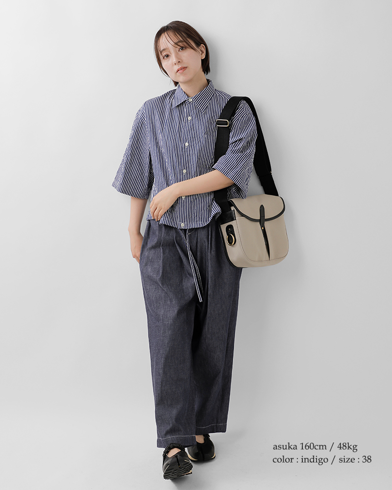 nicholson&nicholson(ニコルソンアンドニコルソン)デニム2タックイージーパンツ“HAKU”haku-denim