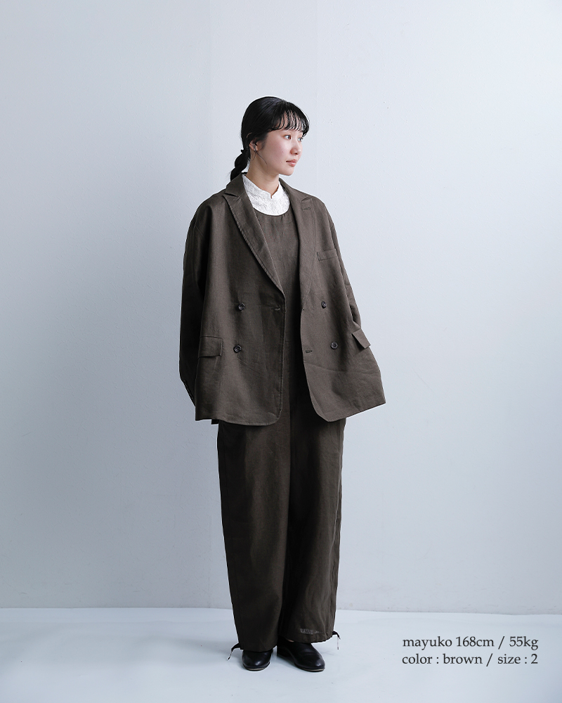 Honneteダブルブレスト オーバーフィット ジャケット ho-26ss-j13l