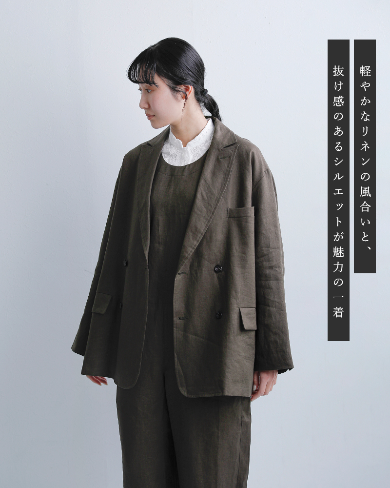 Honneteダブルブレスト オーバーフィット ジャケット ho-26ss-j13l